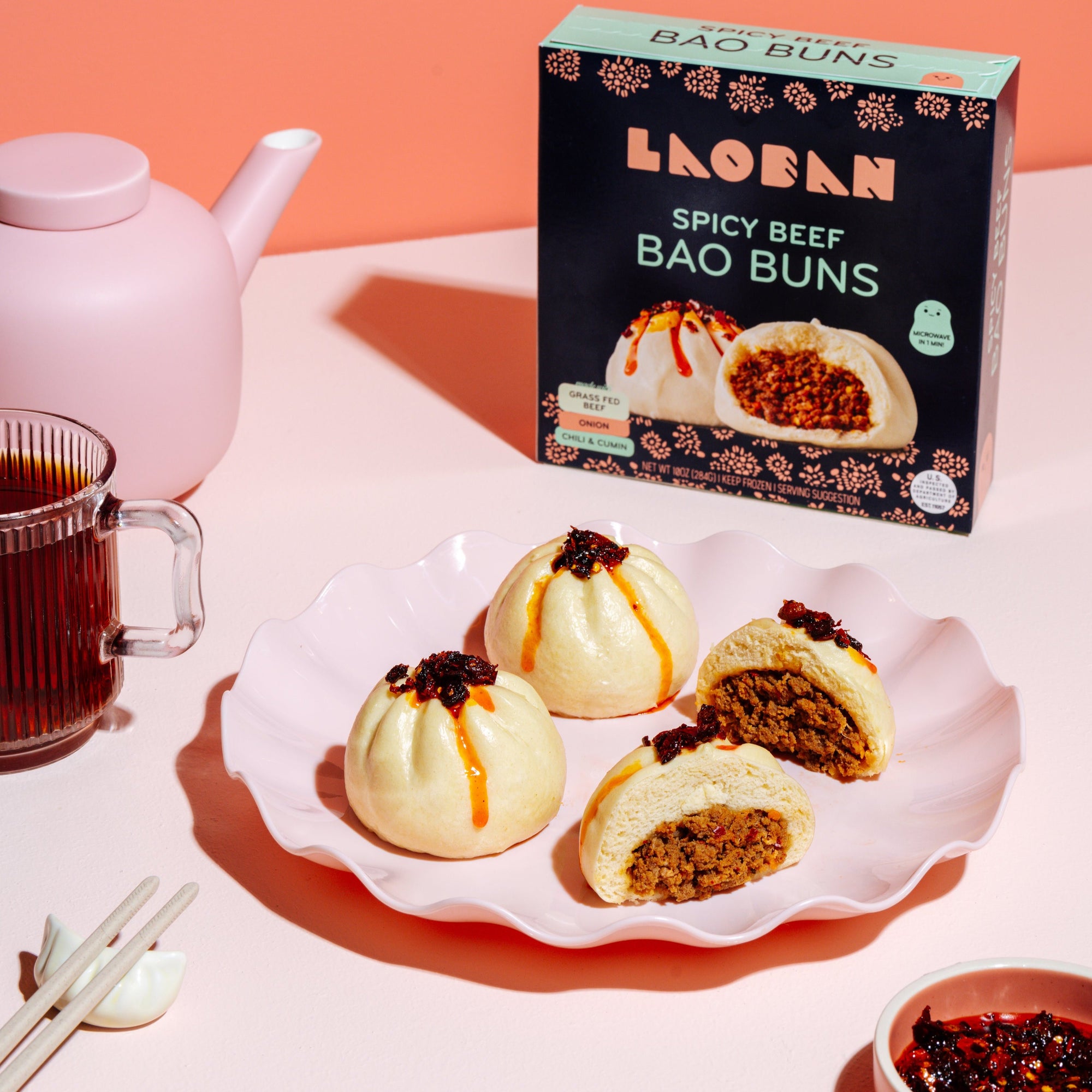 Spicy Beef Bao Buns