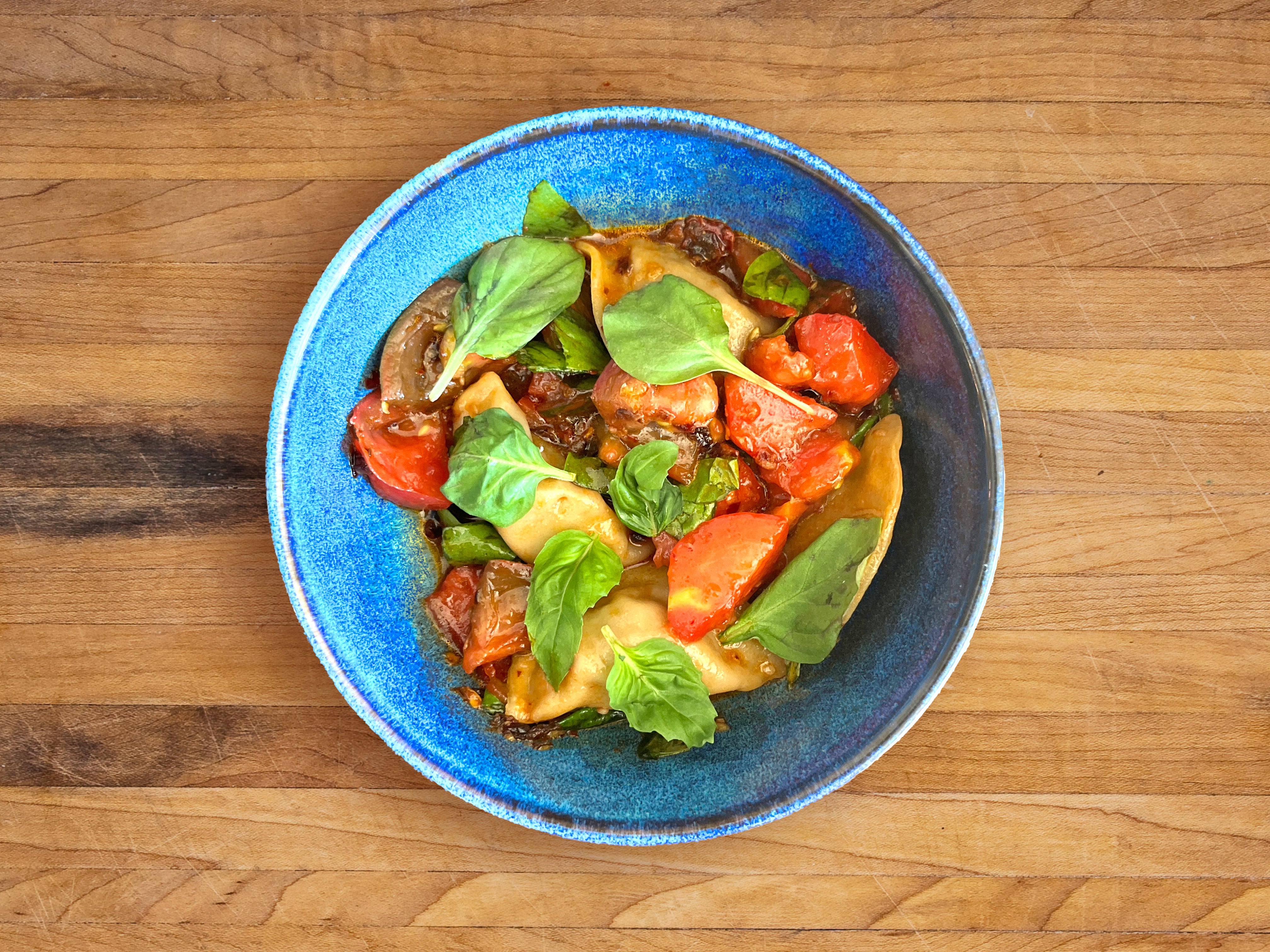 Tomato Dumpling Salad