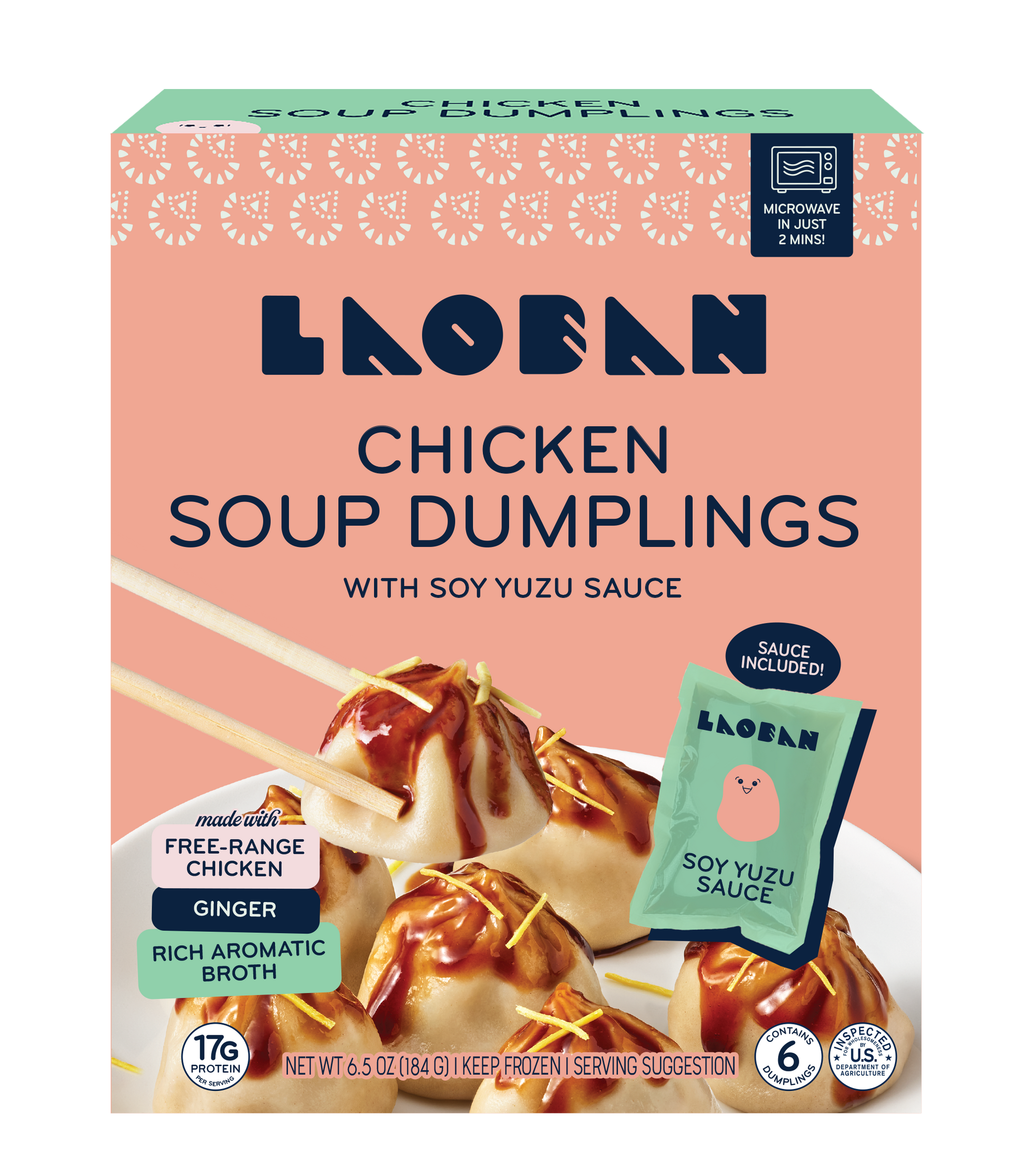 Microwaveable Chicken Soup Dumplings with Soy Yuzu Sauce