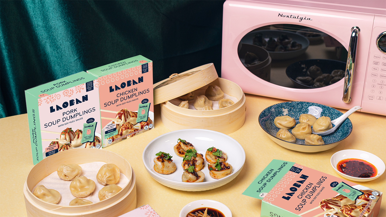 Microwaveable Chicken Soup Dumplings with Soy Yuzu Sauce